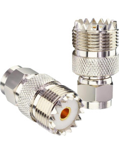 Adaptador Coaxial F Macho a UHF Hembra Boobrie 2 Piezas 2