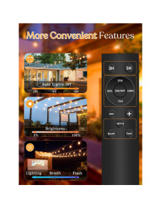 Cadena de Luces LED 15.24m YOYONACY con Control Remoto 2