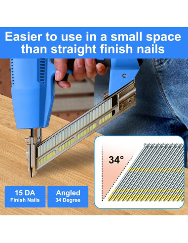 Clavos de Acabado Angulados SimCos 15 Calibre 1200 Piezas