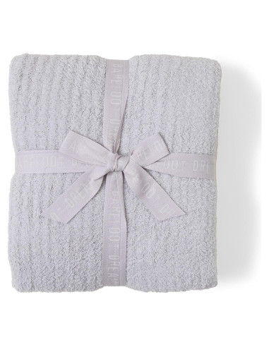 Manta Acogedora Ribeteada Barefoot Dreams Plata 137x183cm