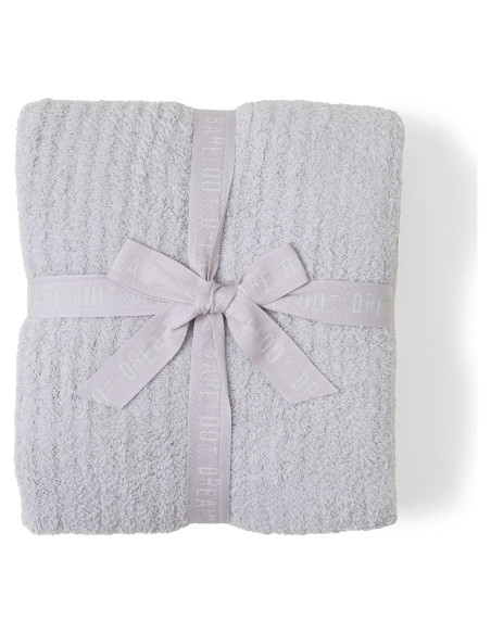 Manta Acogedora Ribeteada Barefoot Dreams Plata 137x183cm