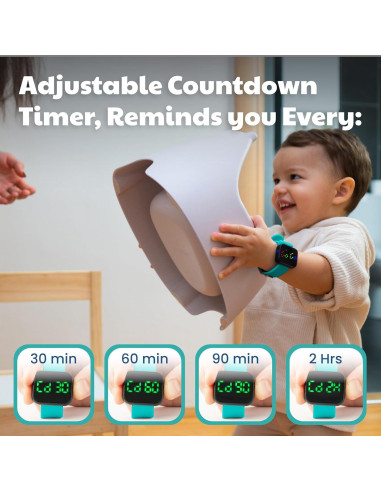 Reloj de Entrenamiento para el Baño V2 - Turquesa con Libro