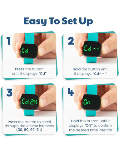 Reloj de Entrenamiento para el Baño V2 - Turquesa con Libro