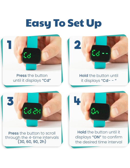 Reloj de Entrenamiento para el Baño V2 - Turquesa con Libro