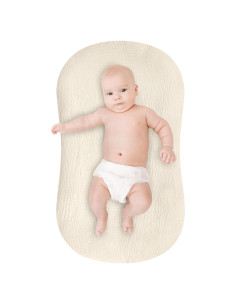 Funda de Lounger para Bebé Pea Pod de Algodón Muselina Albaricoque