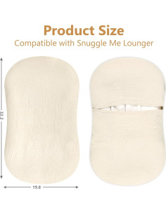 Funda de Lounger para Bebé Pea Pod de Algodón Muselina Albaricoque 2