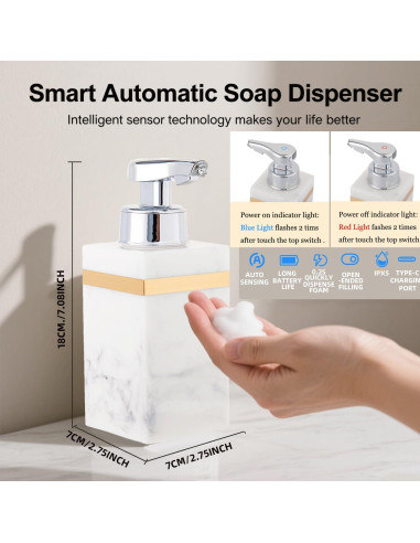 Dispensador Automático de Jabón Espumoso Tesrin 225ml USB