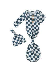 Conjunto de Gorro y Vestido Anudado para Bebés 0-3 Meses