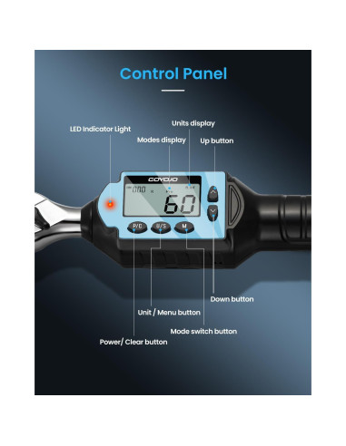 Llave de Torque Digital GOYOJO 1/4" 1-10Nm Alta Precisión