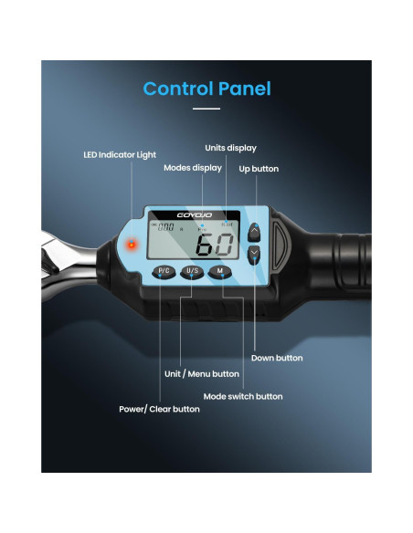 Llave de Torque Digital GOYOJO 1/4" 1-10Nm Alta Precisión