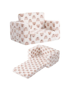 Sofá para Niños Givjoy Oso Marrón con Funda Desmontable