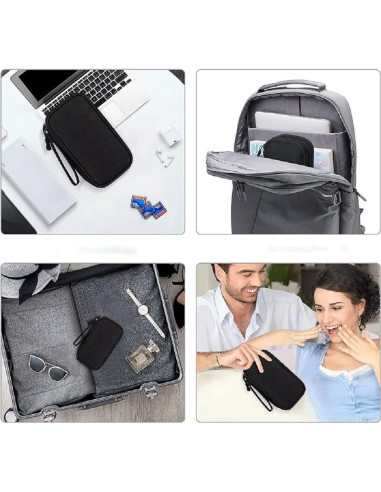 Bolsa Organizadora Electrónica Yiasangly Negra Impermeable 19x11x6cm