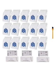 15 Bolsas de Aspiradora Miele GN con Filtros AirClean 3D