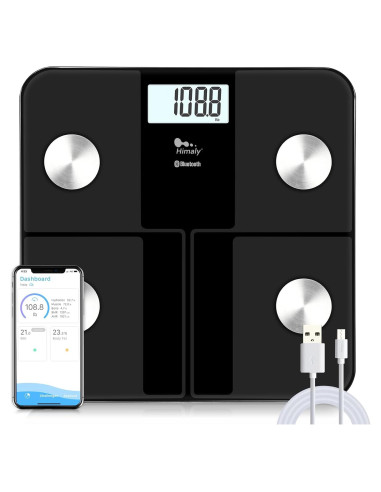 Báscula de Grasa Corporal Himaly Inteligente Bluetooth 181 kg
