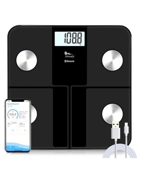 Báscula de Grasa Corporal Himaly Inteligente Bluetooth 181 kg