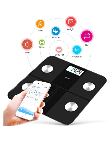 Báscula de Grasa Corporal Himaly Inteligente Bluetooth 181 kg