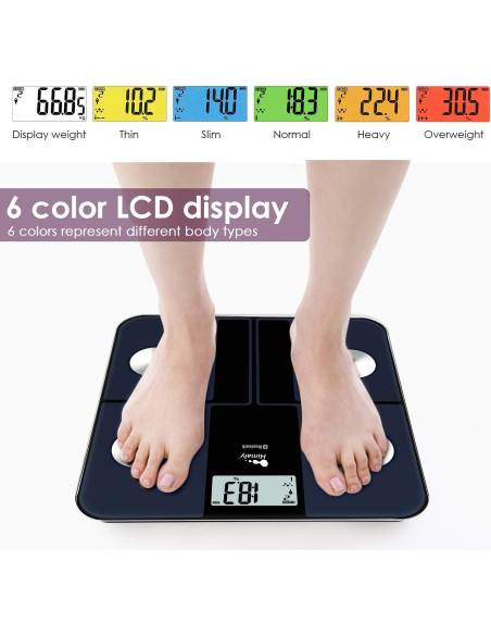 Báscula de Grasa Corporal Himaly Inteligente Bluetooth 181 kg