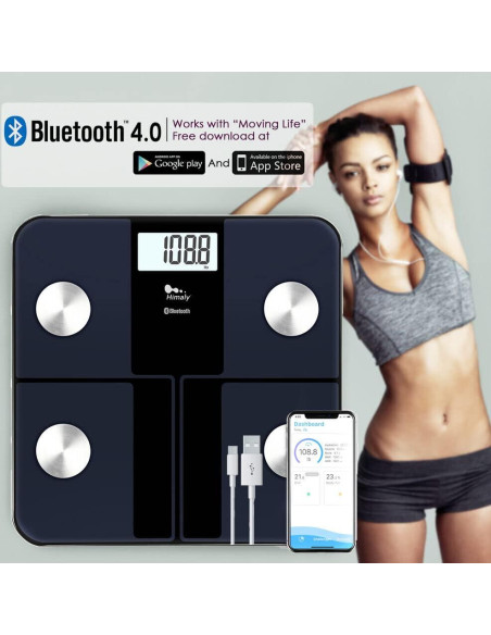 Báscula de Grasa Corporal Himaly Inteligente Bluetooth 181 kg