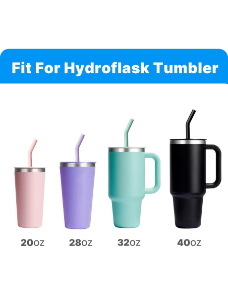 Popote de Silicona Reemplazo Bluwing para Taza Hydro Flask 40oz