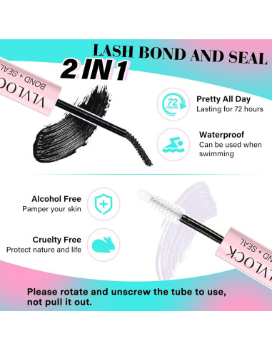 Kit de Extensión de Pestañas 100D VLVLOCK 10-18mm Volumen 3D