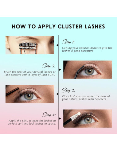 Kit de Extensión de Pestañas 100D VLVLOCK 10-18mm Volumen 3D