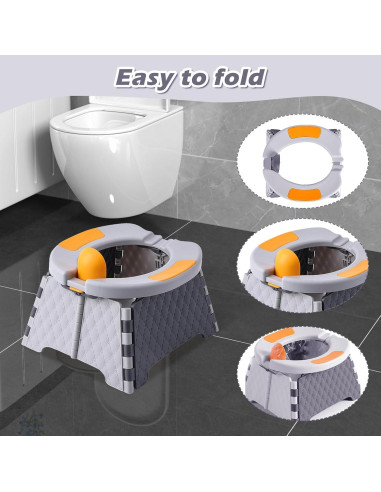 Inodoro Portátil para Niños Yszawmx Gris - Entrenamiento Baño