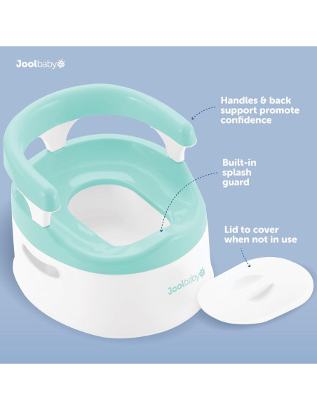 Silla de Orinal Jool Baby Aqua con Protector y Soporte
