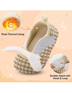 Zapatillas para Niños BARERUN Antideslizantes 6-12 Meses Beigedot 2