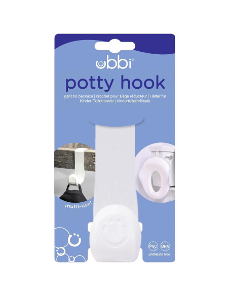 Gancho Multiusos Ubbi para Orinal - Blanco, Sin Instalación