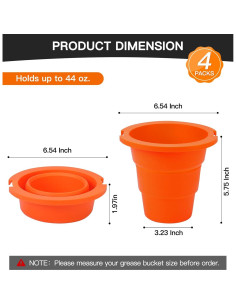 Forros de Silicona NUPICK para Cubos de Grasa - Paquete de 4 2