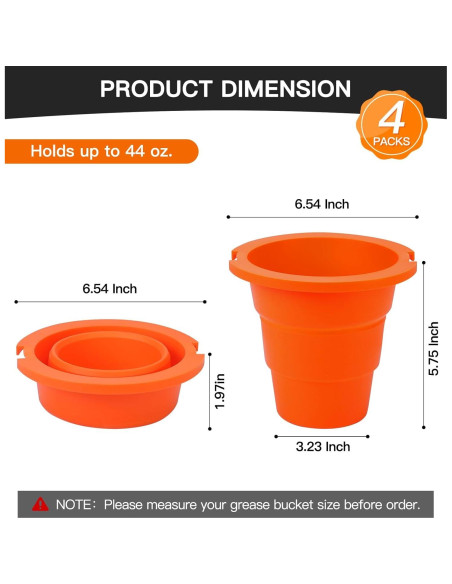 Forros de Silicona NUPICK para Cubos de Grasa - Paquete de 4