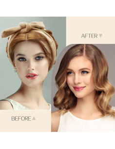 Diadema Rizador Sin Calor Fitifun Beige 155cm Terciopelo 2