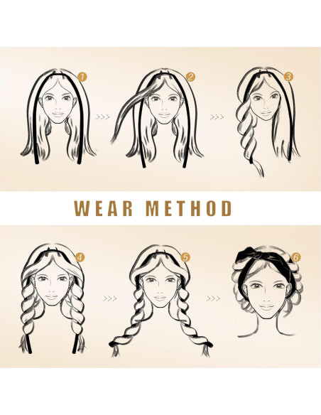 Diadema Rizador Sin Calor Fitifun Beige 155cm Terciopelo