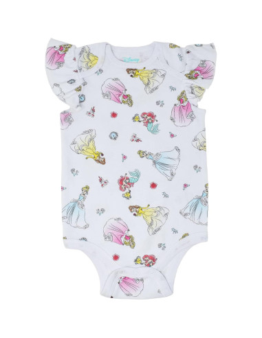 Bodies de Manga Corta Disney Princess con Diadema para Bebés