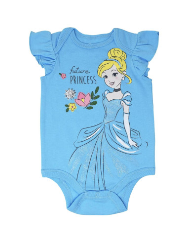 Bodies de Manga Corta Disney Princess con Diadema para Bebés