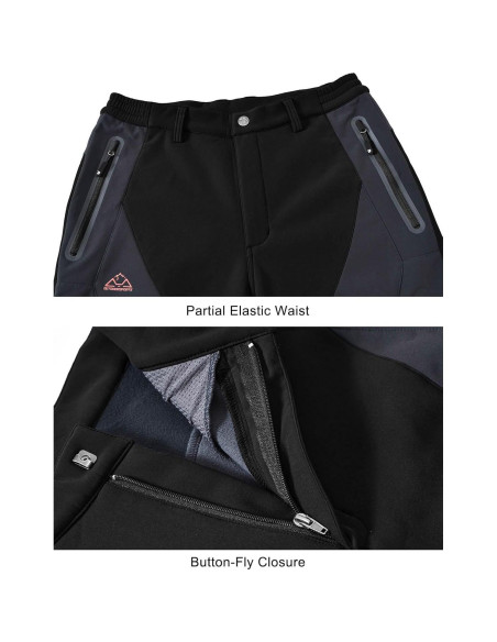 Pantalones de Nieve para Hombre TBMPOY Impermeables 34 Negro