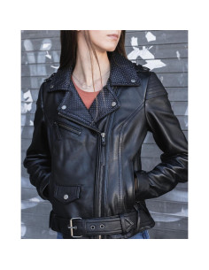 Chaqueta de Cuero Negra para Mujeres Motociclistas Iris - Primera Mfg Co 2