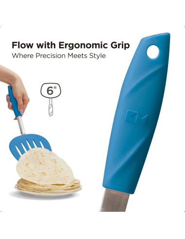 Espátula de Silicona Kitchen Mama WALTZGRIP 29.5cm Azul