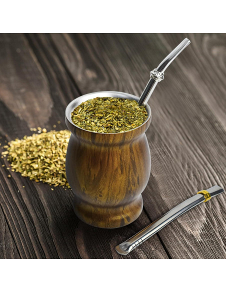 Set de Tazas de Yerba Mate Artcome Acero Inoxidable 8 Piezas