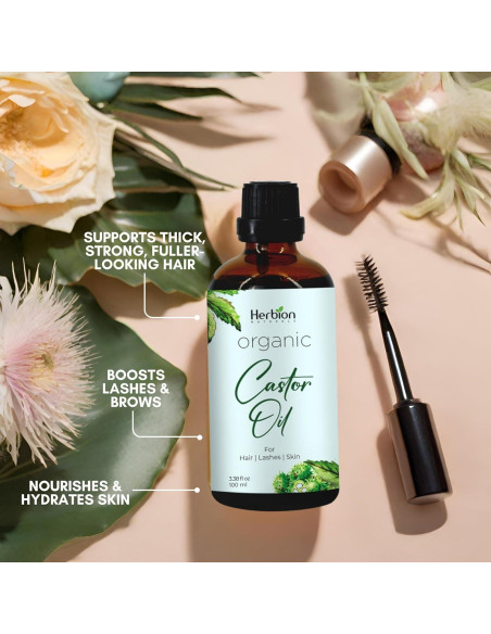 Aceite de Ricino Orgánico Herbion 100% Puro 100 ml