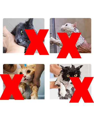 Bolsa de ducha ajustable para gatos HH OBD - Anti-mordedura