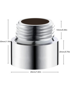 Extensión de Brazo de Ducha 20mm Acero Inoxidable Tworider 2