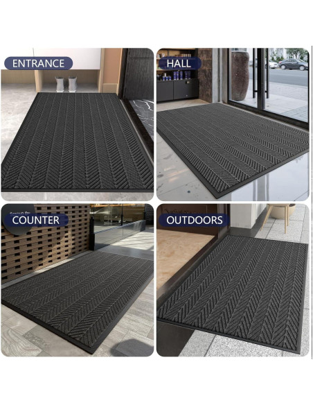 Alfombra Comercial Antideslizante FSL Dormts 0.61x1.22m Gris