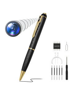 Bolígrafo Cámara Oculta 1080P KINGDANS 64GB Batería 600mAh