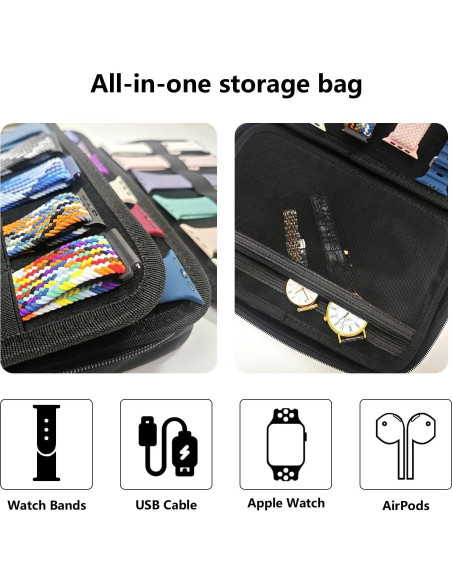 Bolsa de Almacenamiento para Correas de Reloj Mi Ya Mi Lai 84 Ranuras