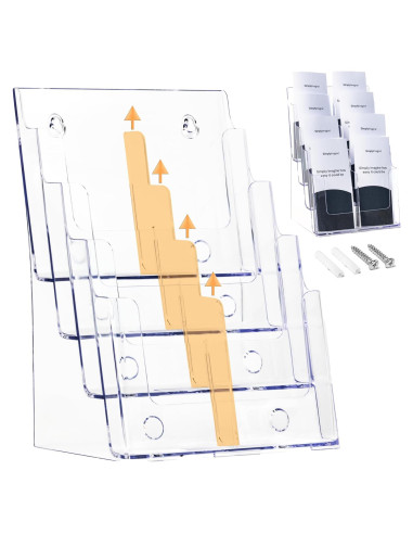 Soporte de Folletos Acrílico Simply Imagine 4 Niveles 34.3x23.5 cm