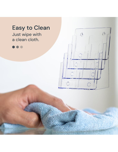 Soporte de Folletos Acrílico Simply Imagine 4 Niveles 34.3x23.5 cm