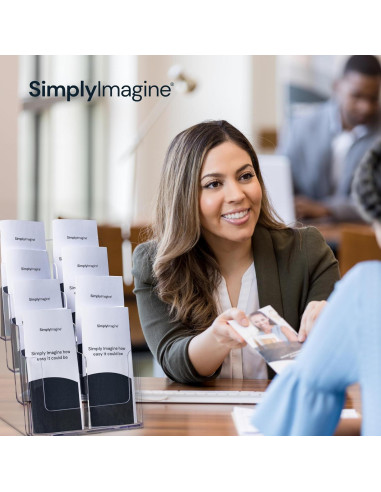 Soporte de Folletos Acrílico Simply Imagine 4 Niveles 34.3x23.5 cm