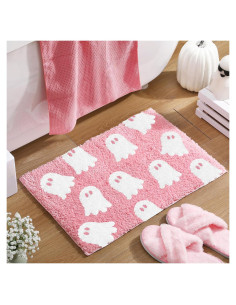 Alfombra de baño antideslizante Hillsuren fantasma rosa 40x60cm
