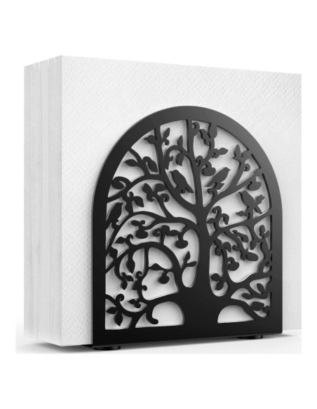 Soporte para Servilletas Housolution de Metal Negro 5.31x4.96x2.09